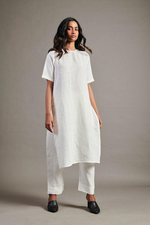 Taj Linen Half Sleeves Kurta