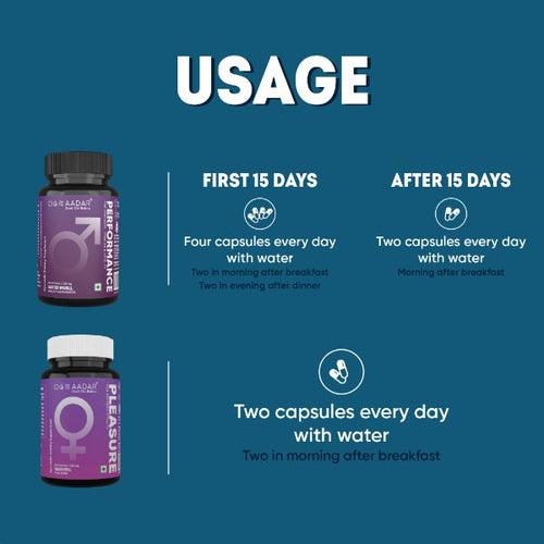 AADAR Sexual Wellness Combo Pack for Couples <br>  (2 x 60 Capsules)