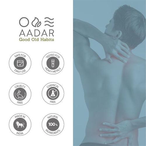AADAR Ayurveda Ortho Sure Capsule and Roll On Combo Pack for joint, knee, muscle pain relief <br> (60 Caps + 10ml)