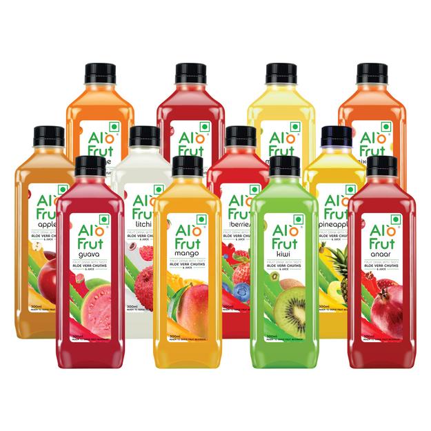 Alo Frut Assorted Aloevera Chunks & Juice 300ml