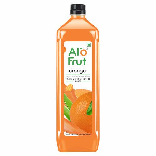 Alo frut Orange Aloevera Chunks & Juice 1 ltr