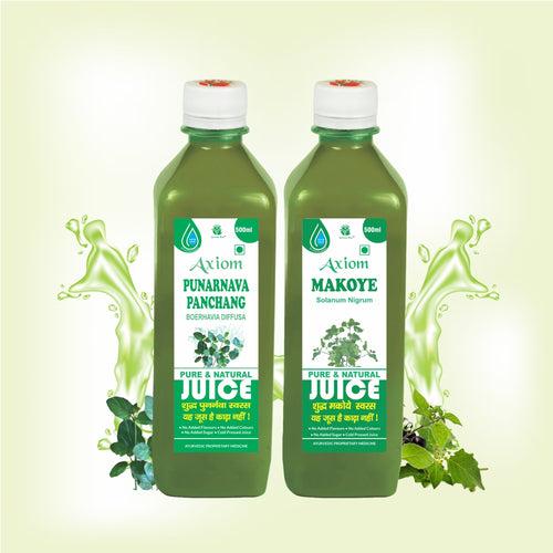 Axiom Swelling Problem Combo of Punarnava Juice 500ml + Makoye Juice 500ml