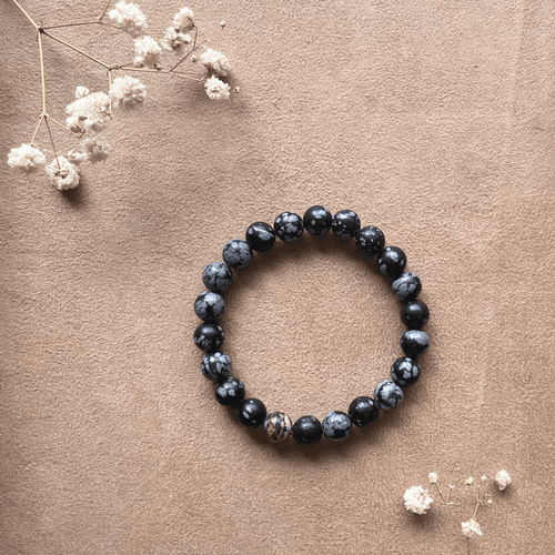 Snowflake Obsidian Bracelet