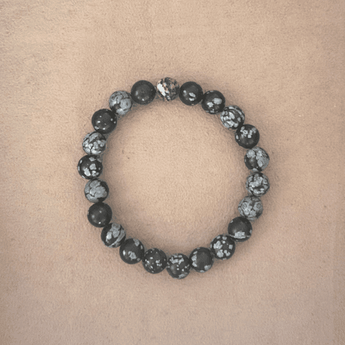 Snowflake Obsidian Bracelet