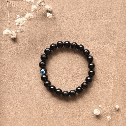 Evil Eye Black Tourmaline Bracelet