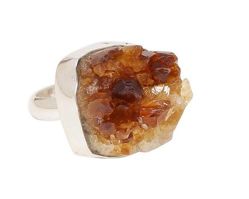 Citrine Crown Ring