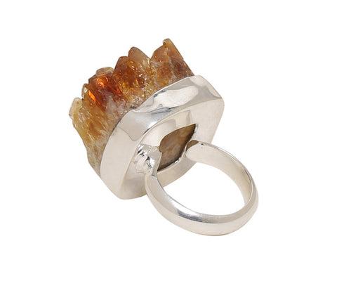 Citrine Crown Ring