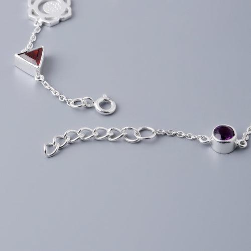 Chakra Chain Bracelet - Silver