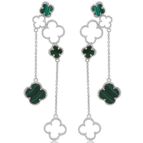 4Leaf Clover Danglers - Silver