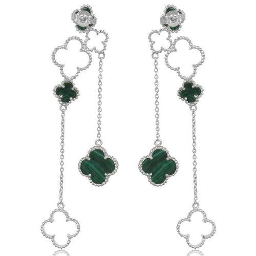 4Leaf Clover Danglers - Silver