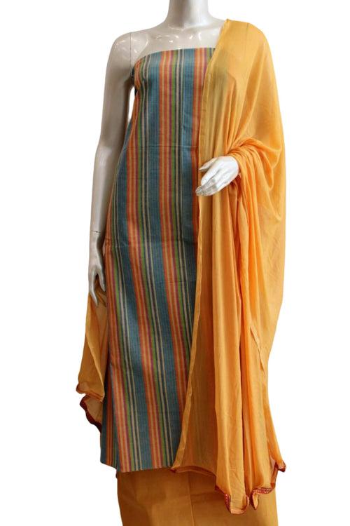 Pure Cotton Churidar Material with Chiffon Dupatta