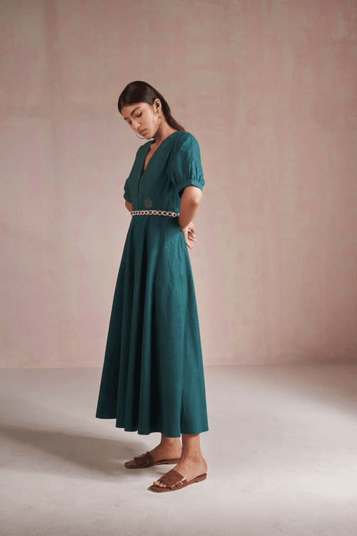 The Seaweed naturally dyed organic cotton dress