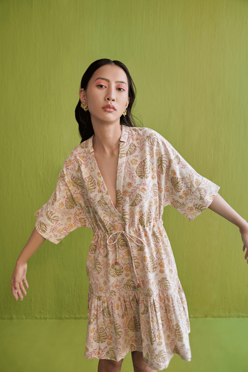 Monstera Bloom Kala Cotton Dress