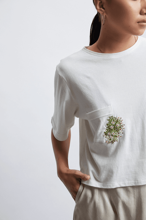 The Garden organic cotton knit top