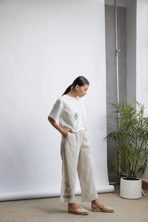 The Garden organic cotton knit top