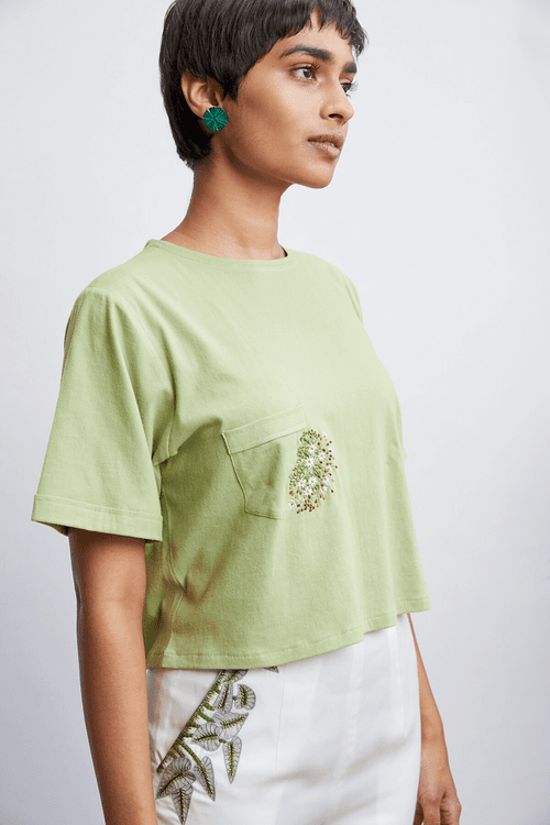 The Garden organic cotton knit top