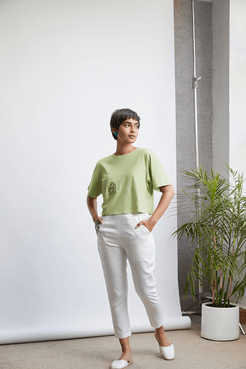 The Garden organic cotton knit top