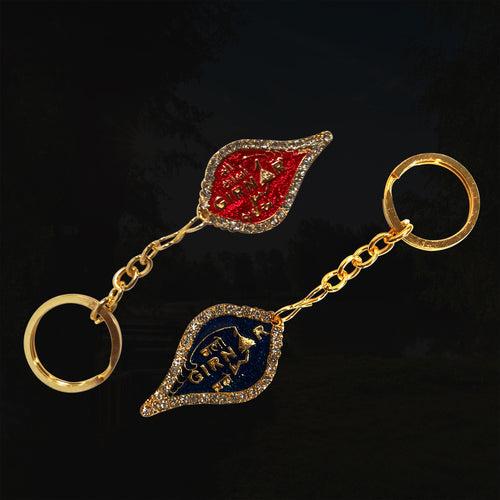 Dual Colour Diamond Keychain