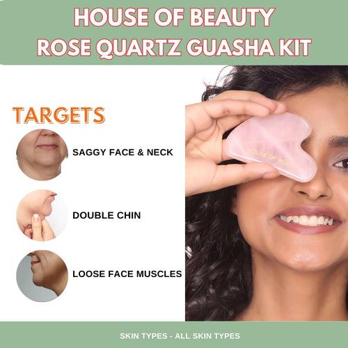 Rose Quartz Guasha Kit (3 pieces)