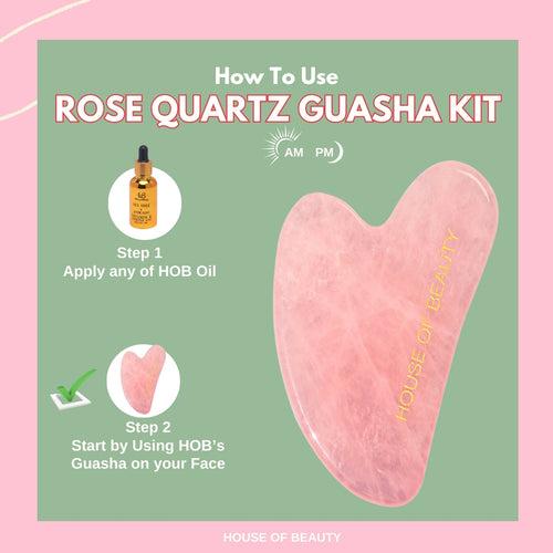 Rose Quartz Guasha Kit (3 pieces)