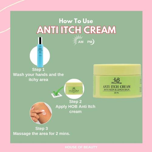 HOB Anti Itch Cream with Neem & Lemon Balm