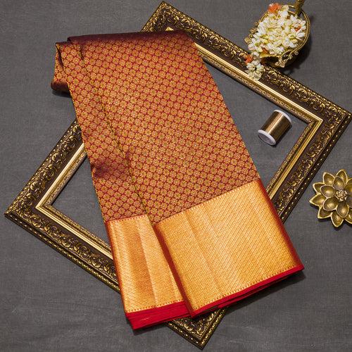 Maroon Kanjeevaram Silk Saree