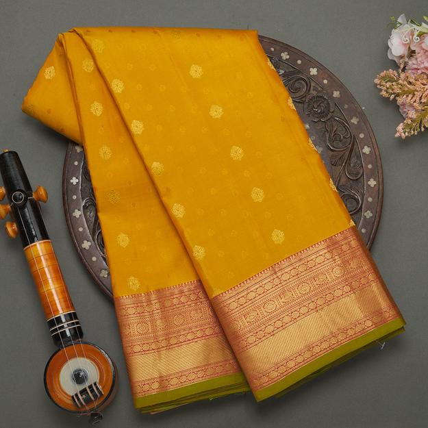 Mustard Silk Saree