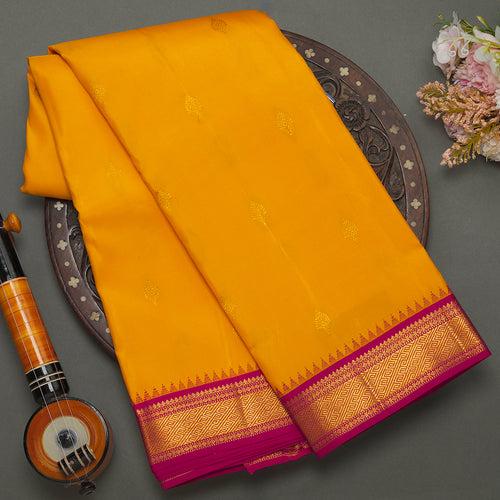 Yellow Kanjeevaram Silk Saree