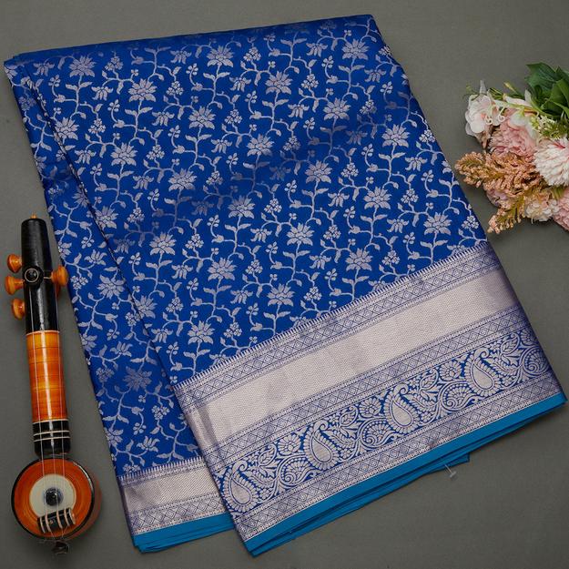 Indigo Blue Silk Saree