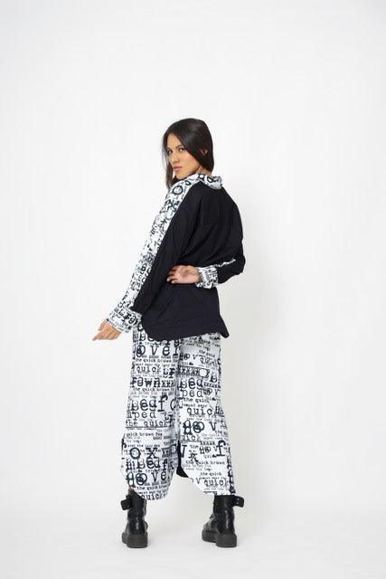 Printed Shirt And Culottes Set