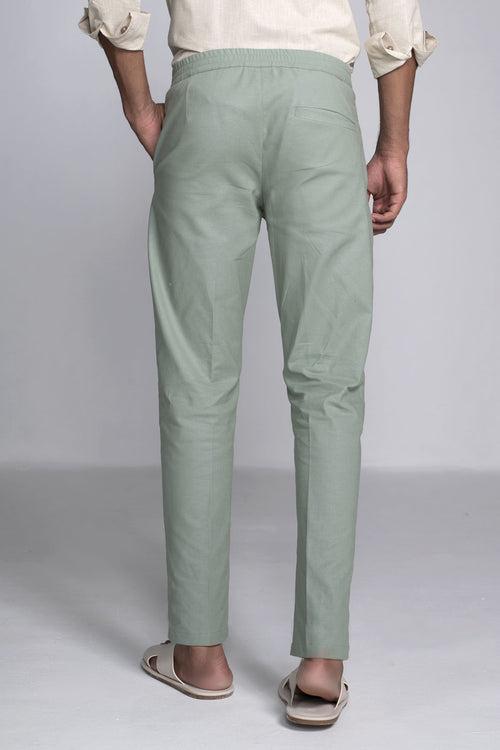 Easy Linen Pista Green Trouser