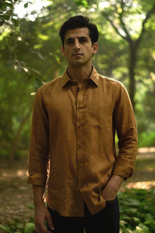 Brown Linen Shirt