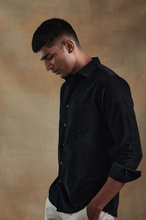 Pitch Black Corduroy Shirt