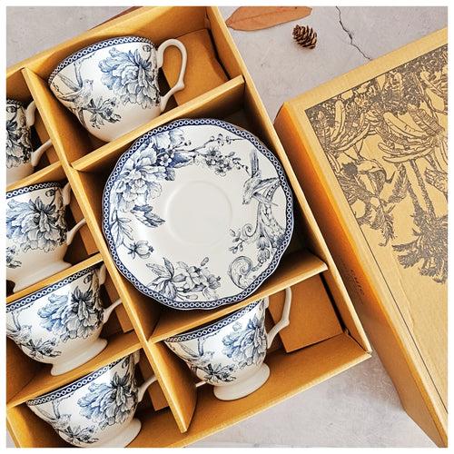 Ceramic - Tea Set of 12 Pieces in a Gift Box - Bodrum