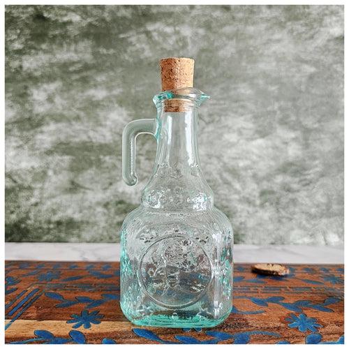 Glass - Oil/Vinegar/Soy Bottle Short with Cork Lid