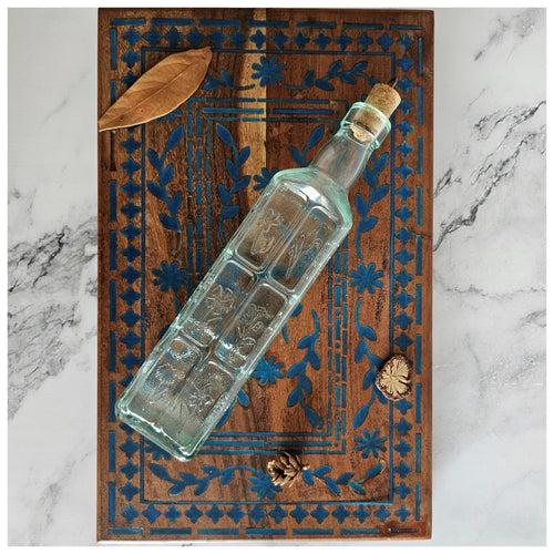 Glass - Oil/Vinegar/Soy Bottle Tall with Cork Lid