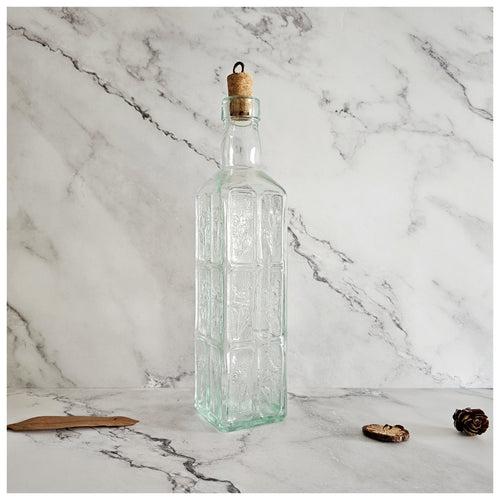 Glass - Oil/Vinegar/Soy Bottle Tall with Cork Lid