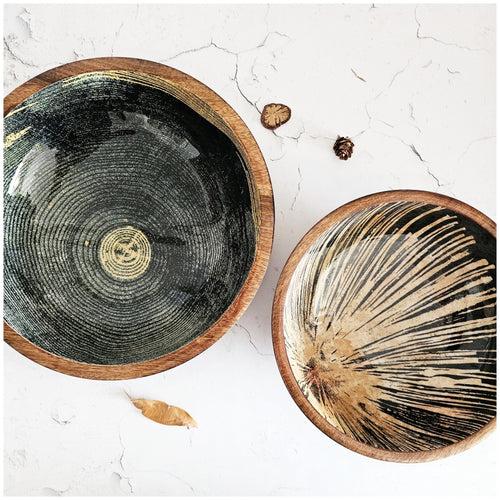 Wooden Multipurpose Bowls - Set of 2 - Constellation