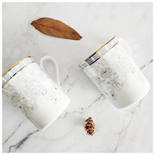 Ceramic - Classic Coffee/Tea Mug Set of 2 Pieces - Ash Grey