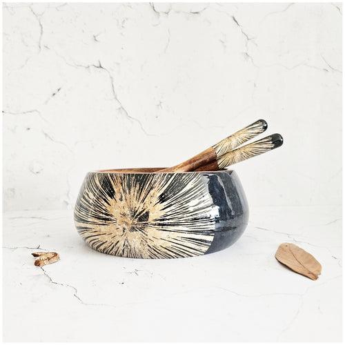 SALAD BOWL - MEDIUM - WOODEN SERVERS - CONSTELLATION