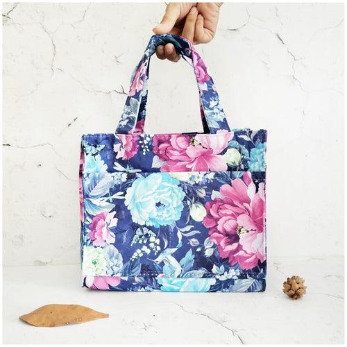 Lunch Bag - Hydrangeas & Butterflies