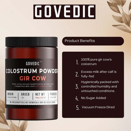 Gir Cow Colostrum powder 100g | No Sugar - Govedic