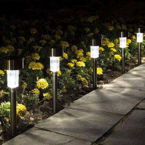D'Mak Solar Decorative Pathway Lights for Garden Waterproof LED White Lamp
