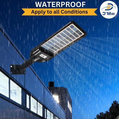 D'Mak LED Double Side Solar Street Light with Integrated Solar Panel with Auto On/Off and Human Induction, IP65 Waterproof  Outdoor Purposes