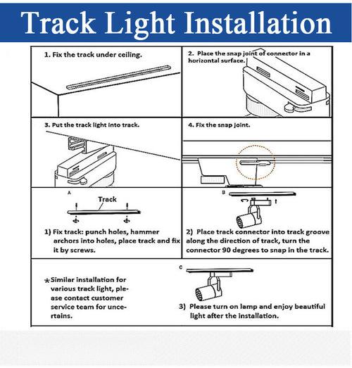 9 Watt LED Black Body Track Light for Focusing Wall or Photo Frame