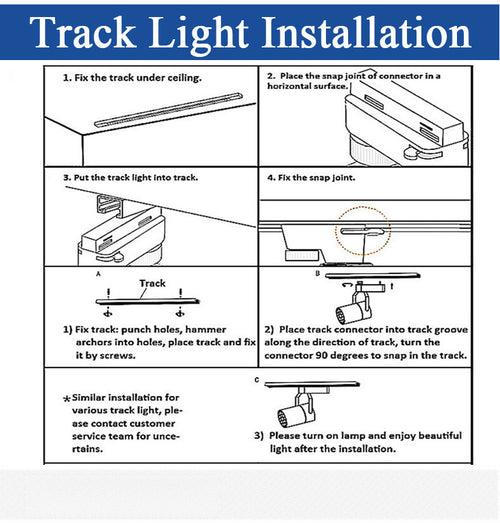 16 Watt LED Black Body Track Light for Focusing Wall or Photo Frame