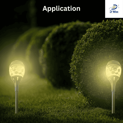 D'Mak Solar Pathway Lights for Garden Waterproof LED Lamp