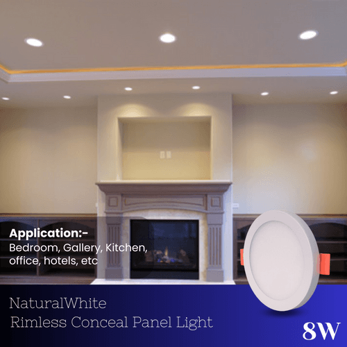 8 Watt Led Rimless Border Conceal Light for POP/ Recessed Lighting