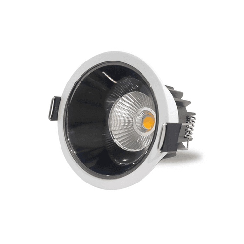 7W LED COB Spot Light White body Shining Black Reflector for POP/ Recessed Lighting