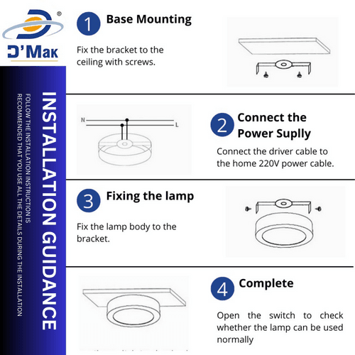 8 Watt Led Rimless Border Surface Light for Ceiling